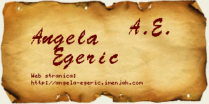 Angela Egerić vizit kartica